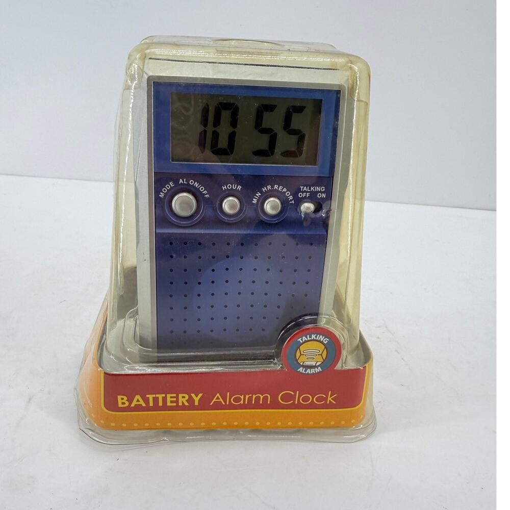 Talking Alarm Clock LCD Digital Voice Beep Cuckoo Rooster Vintage New Sealed